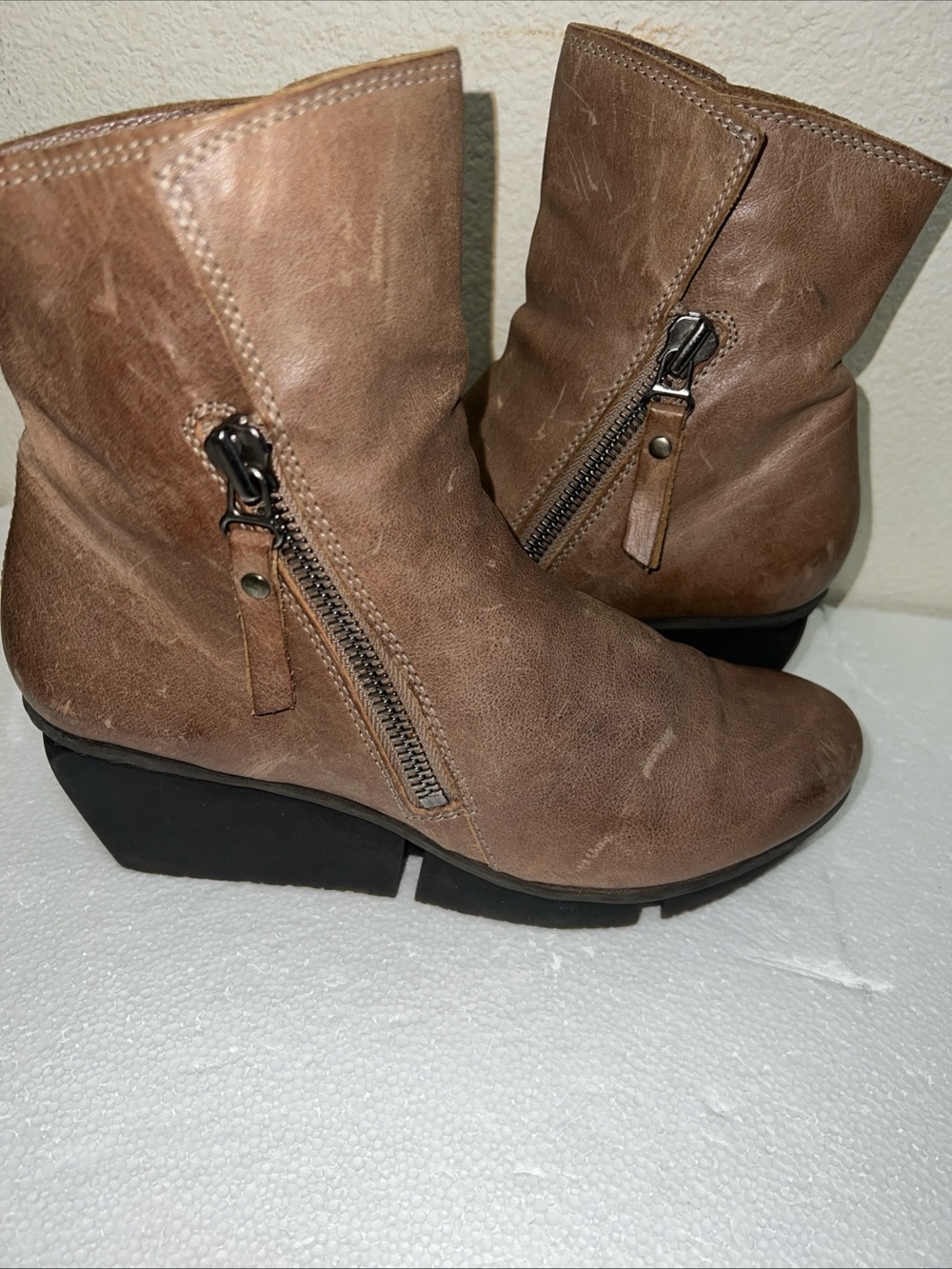 Tripped Bootie 39 Women Light Brown  taupe